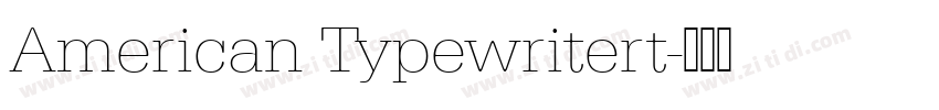 American Typewritert字体转换
